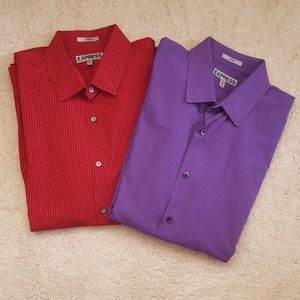Bundle Two Express Fitted Dress Shirts